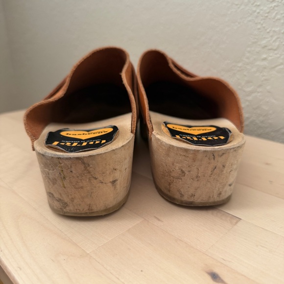EU 40 Swedish Hasbeens Tan Leather Mules - Picture 5 of 6